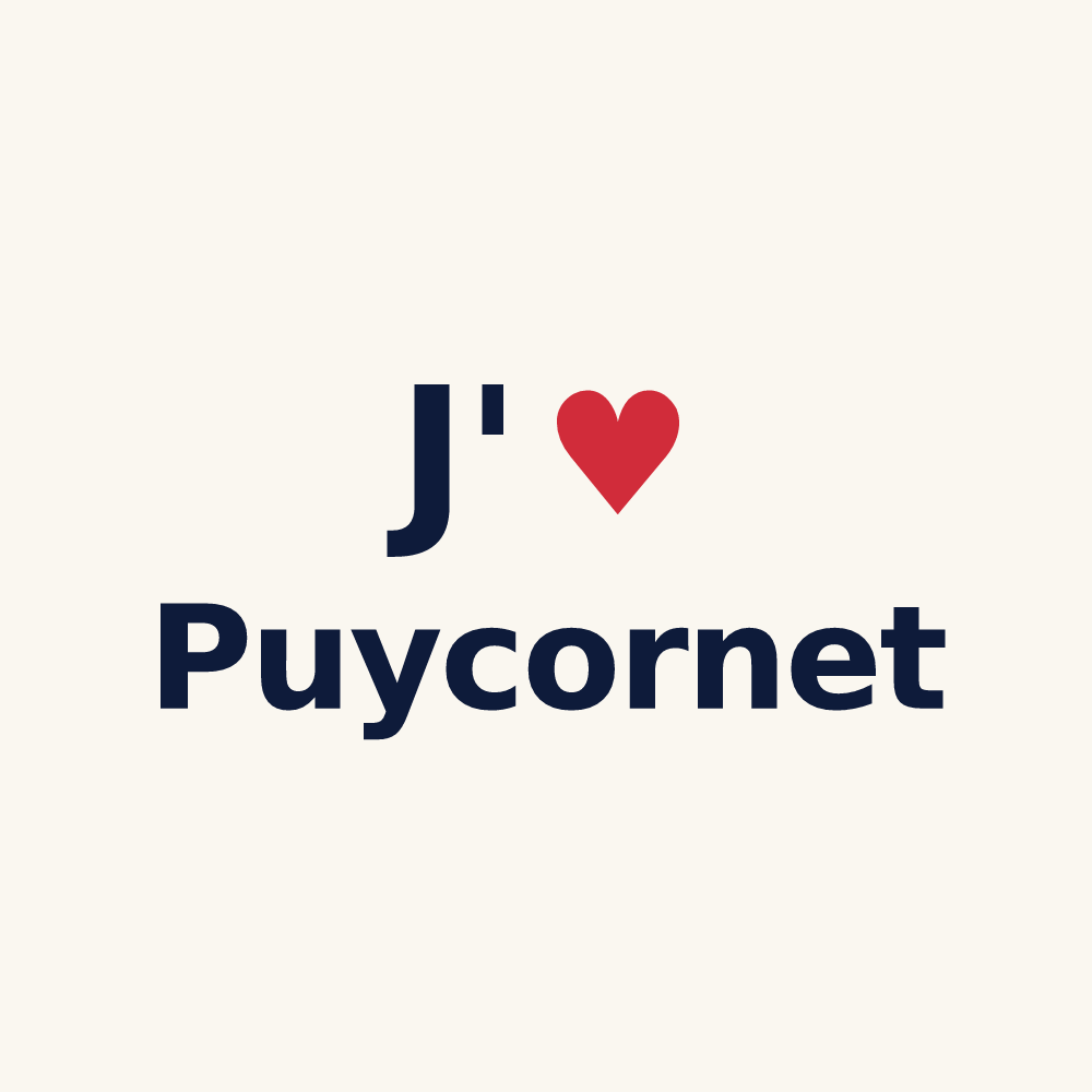 Tasse personnalisée Puycornet — design J'aime Puycornet