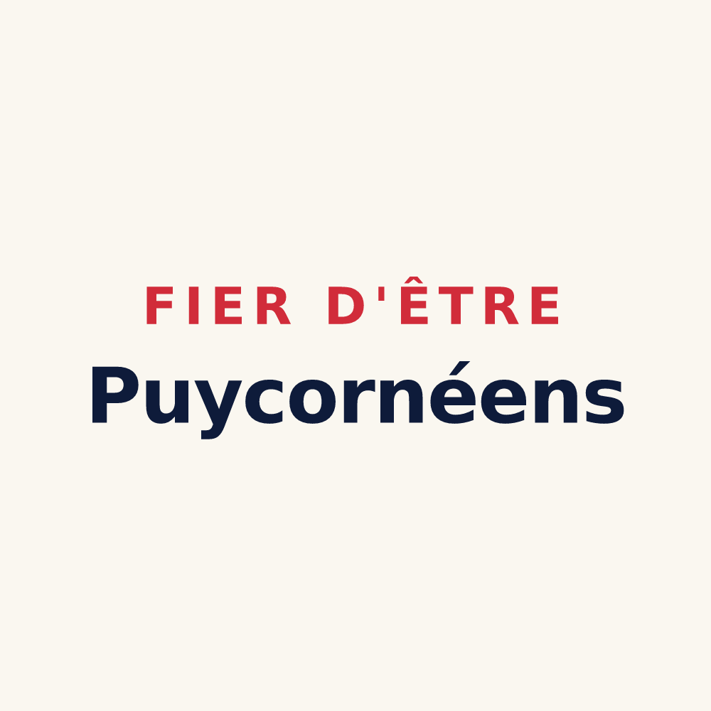 Tasse « Fier d'être Puycornéens » — design pour Puycornet