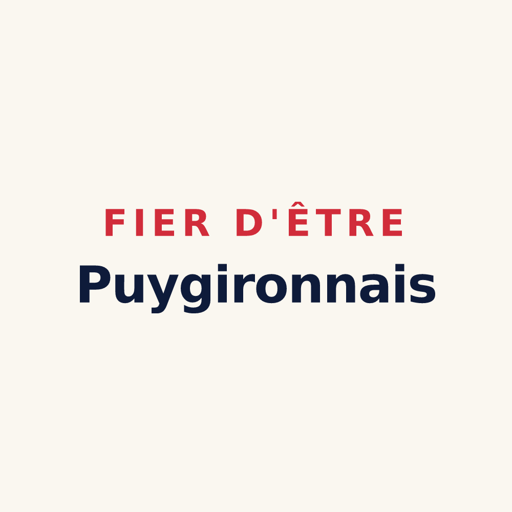 Tasse « Fier d'être Puygironnais » — design pour Puygiron