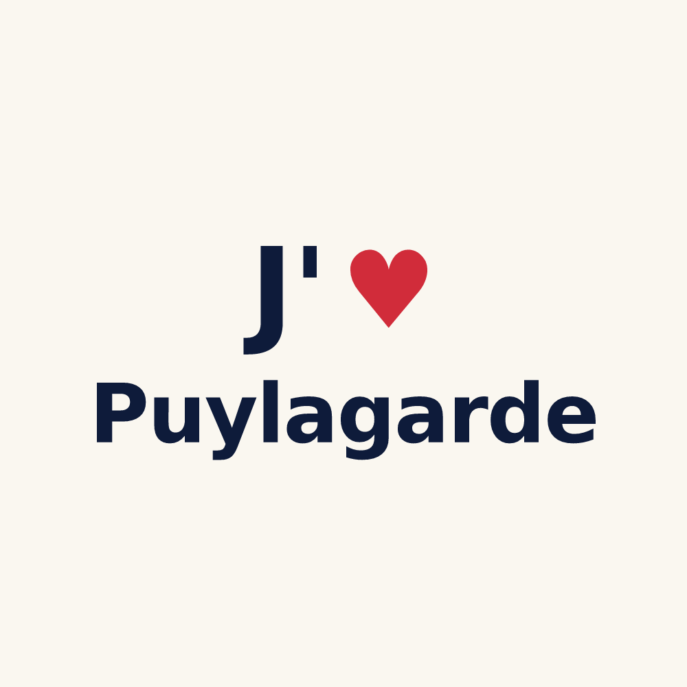Tasse personnalisée Puylagarde — design J'aime Puylagarde