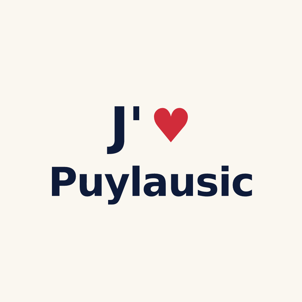 Tasse personnalisée Puylausic — design J'aime Puylausic