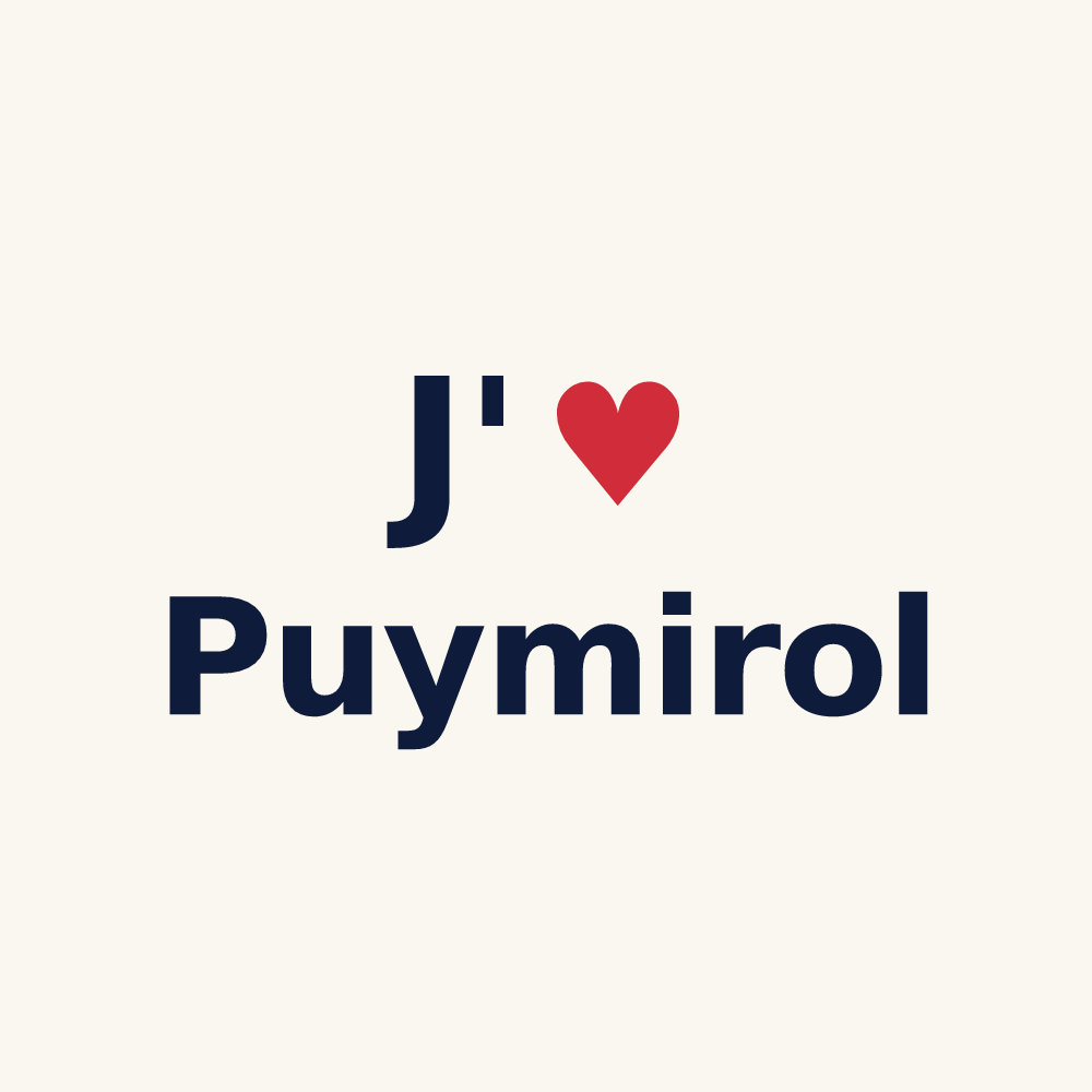 Tasse personnalisée Puymirol — design J'aime Puymirol