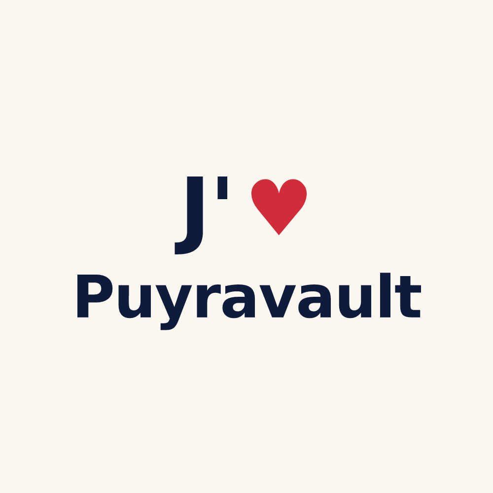 Tasse personnalisée Puyravault — design J'aime Puyravault