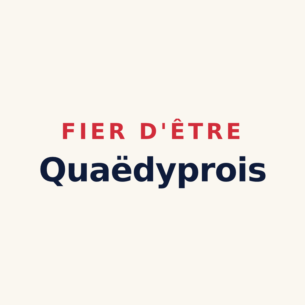 Tasse « Fier d'être Quaëdyprois » — design pour Quaëdypre