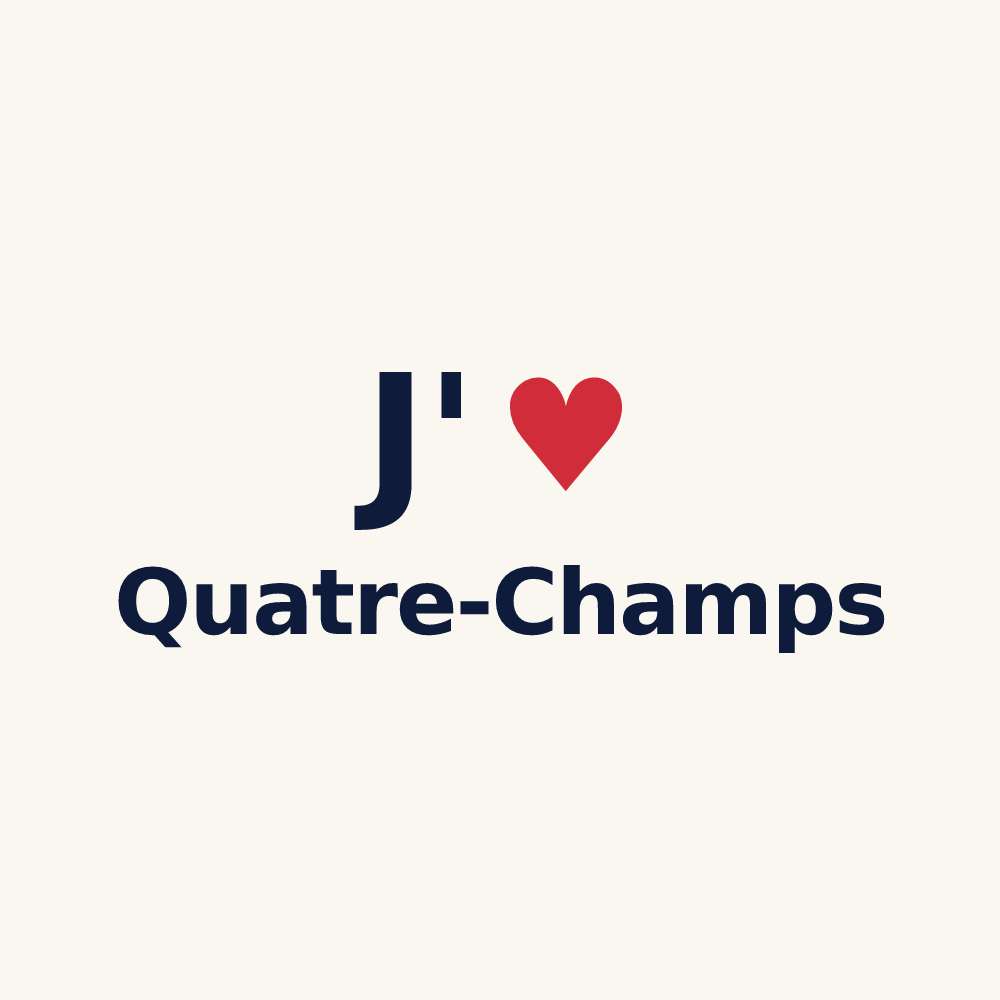 Tasse personnalisée Quatre-Champs — design J'aime Quatre-Champs