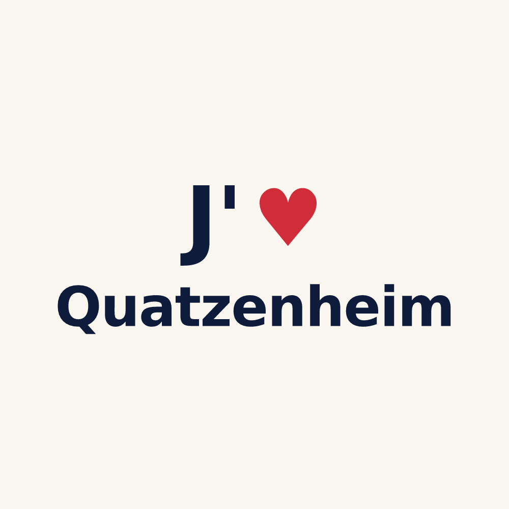 Tasse personnalisée Quatzenheim — design J'aime Quatzenheim