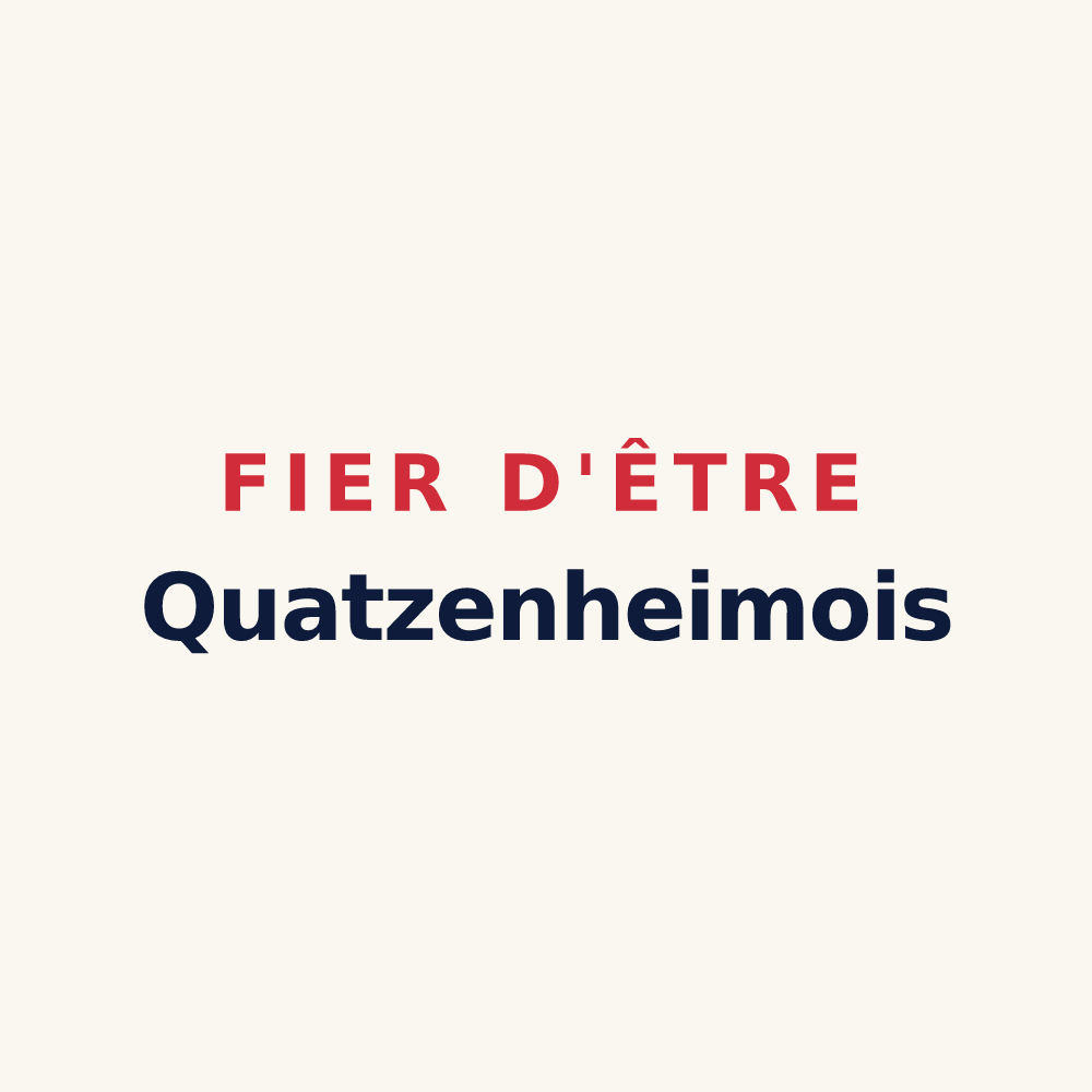 Tasse « Fier d'être Quatzenheimois » — design pour Quatzenheim