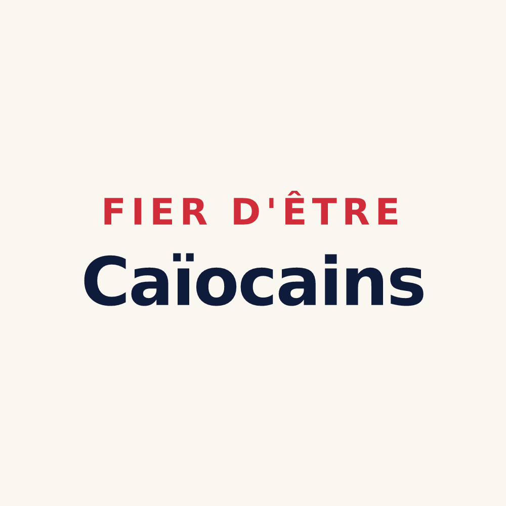 Tasse « Fier d'être Caïocains » — design pour Queaux
