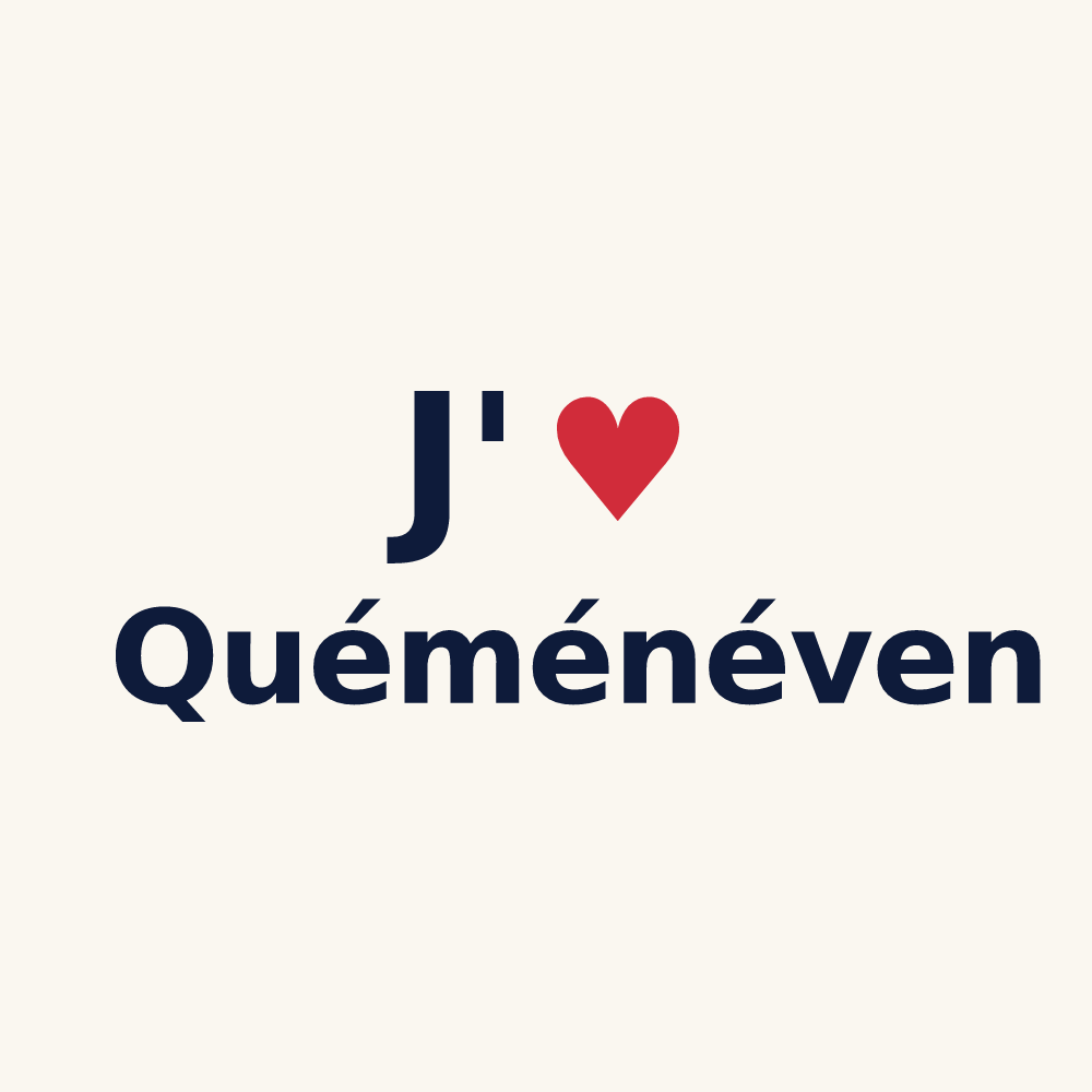 Tasse personnalisée Quéménéven — design J'aime Quéménéven