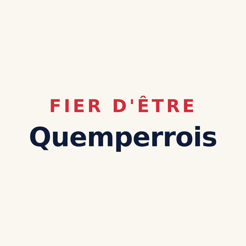 Tasse « Fier d'être Quemperrois » — design pour Quemper-Guézennec