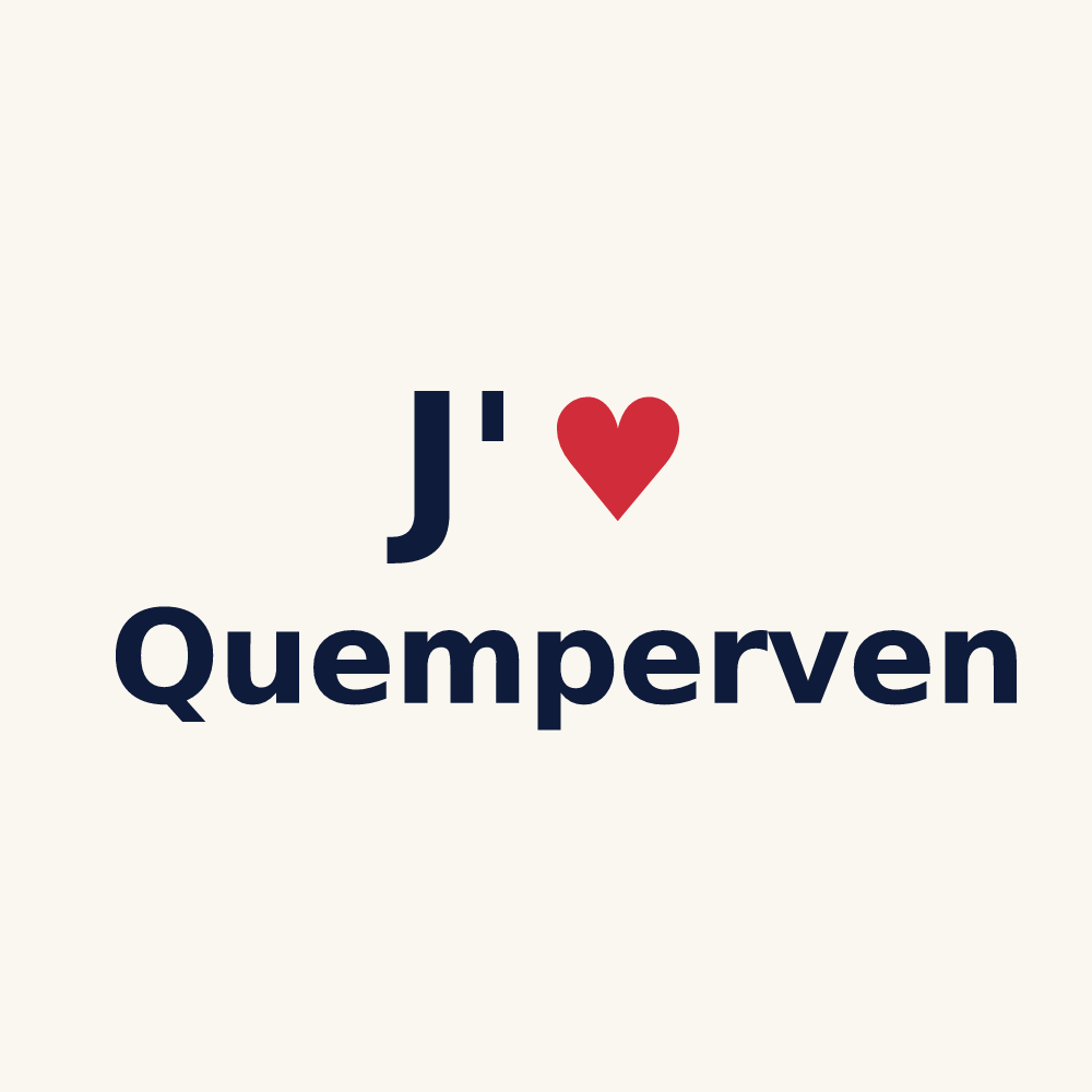 Tasse personnalisée Quemperven — design J'aime Quemperven