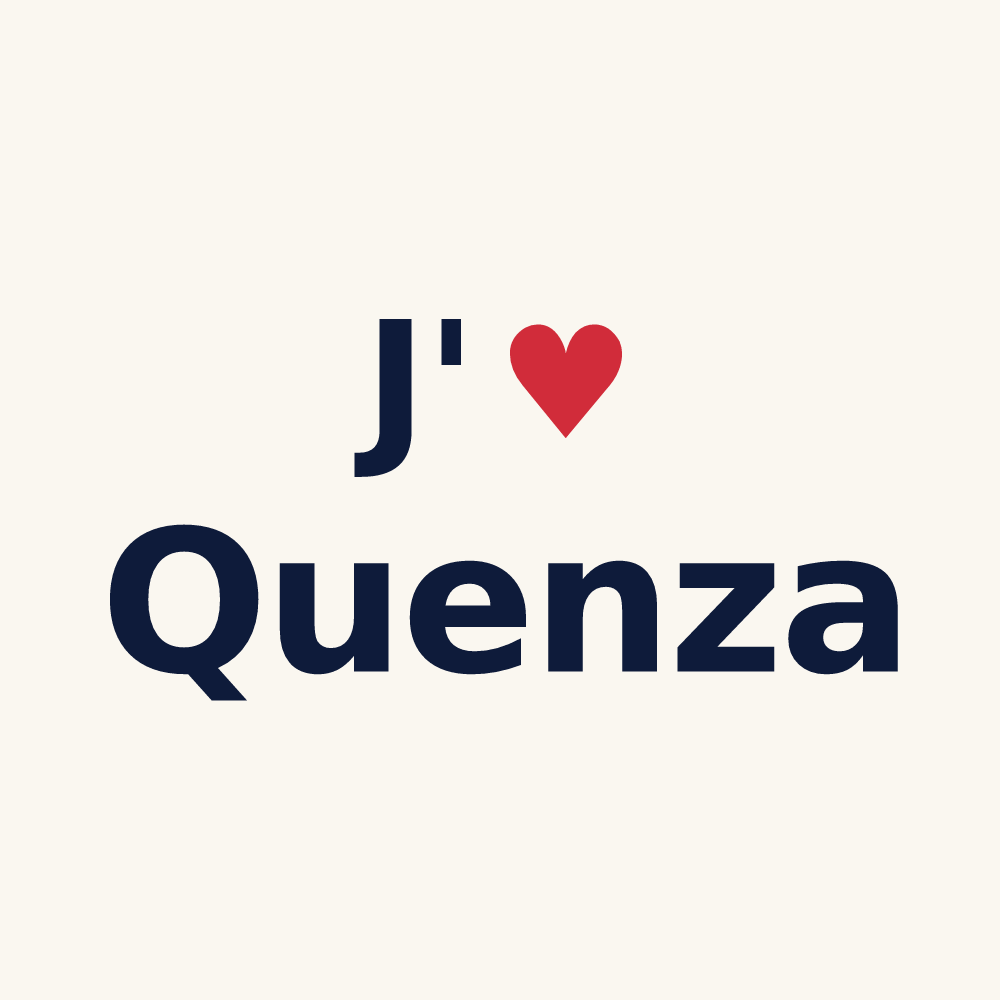 Tasse personnalisée Quenza — design J'aime Quenza