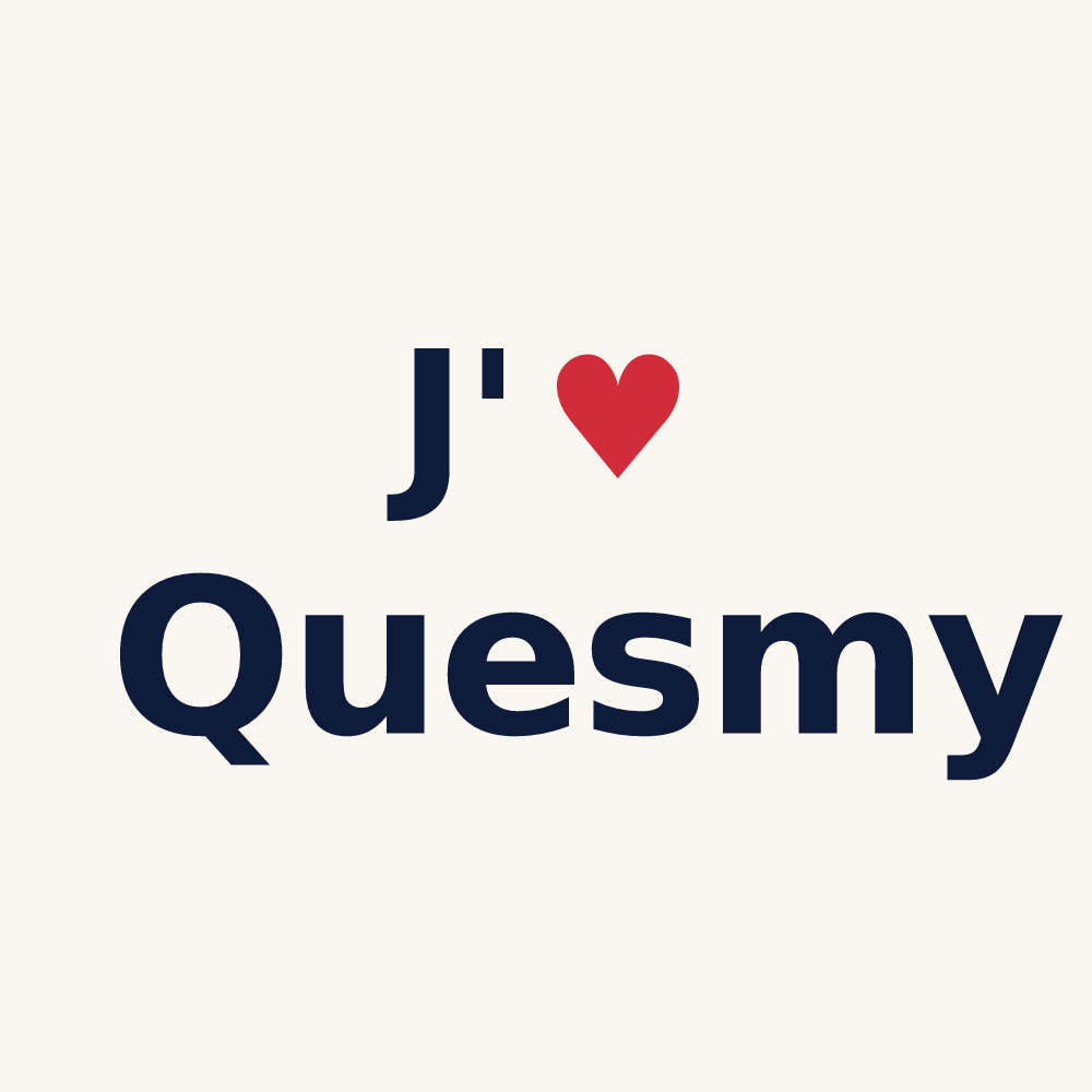 Tasse personnalisée Quesmy — design J'aime Quesmy