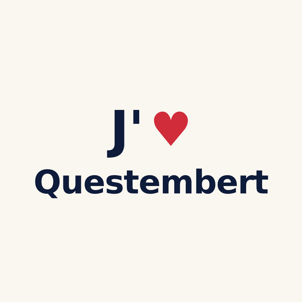 Tasse personnalisée Questembert — design J'aime Questembert