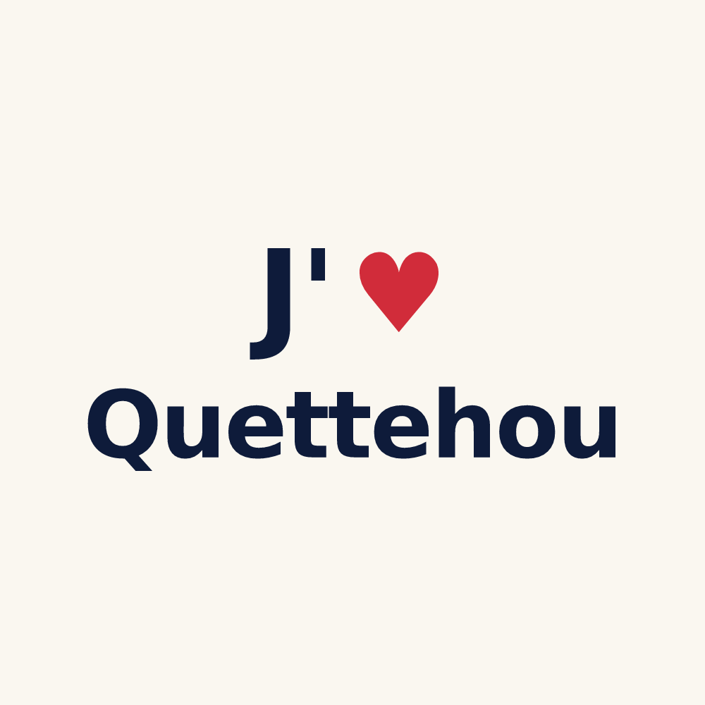 Tasse personnalisée Quettehou — design J'aime Quettehou
