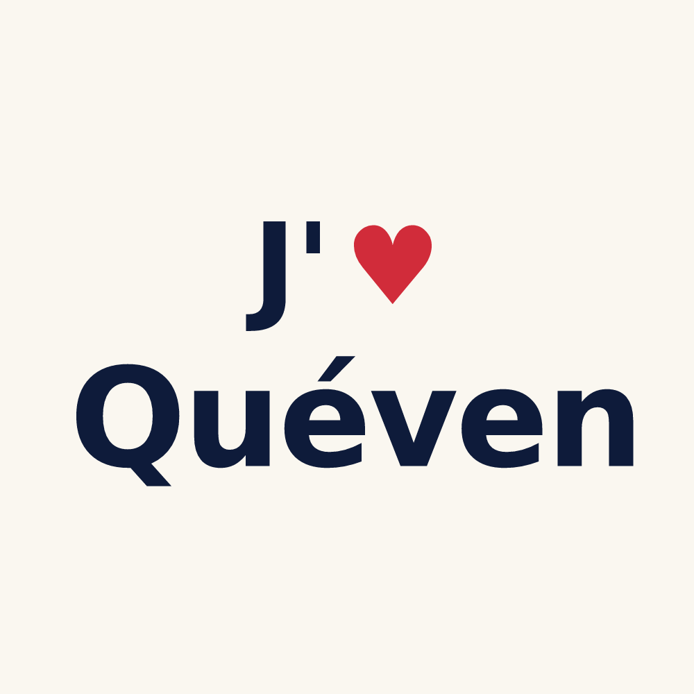 Tasse personnalisée Quéven — design J'aime Quéven