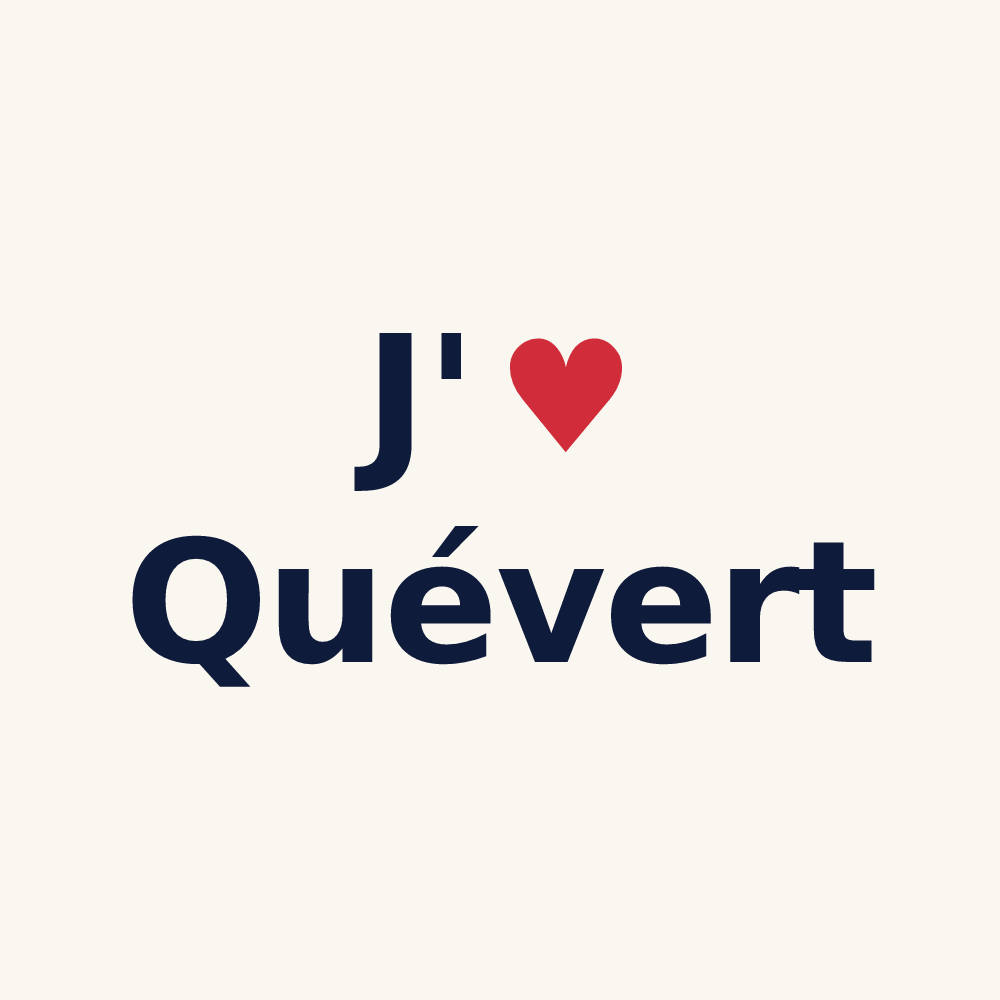 Tasse personnalisée Quévert — design J'aime Quévert