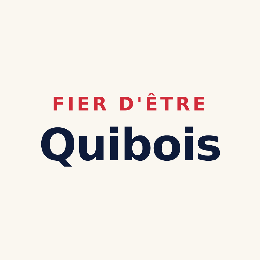 Tasse « Fier d'être Quibois » — design pour Quibou