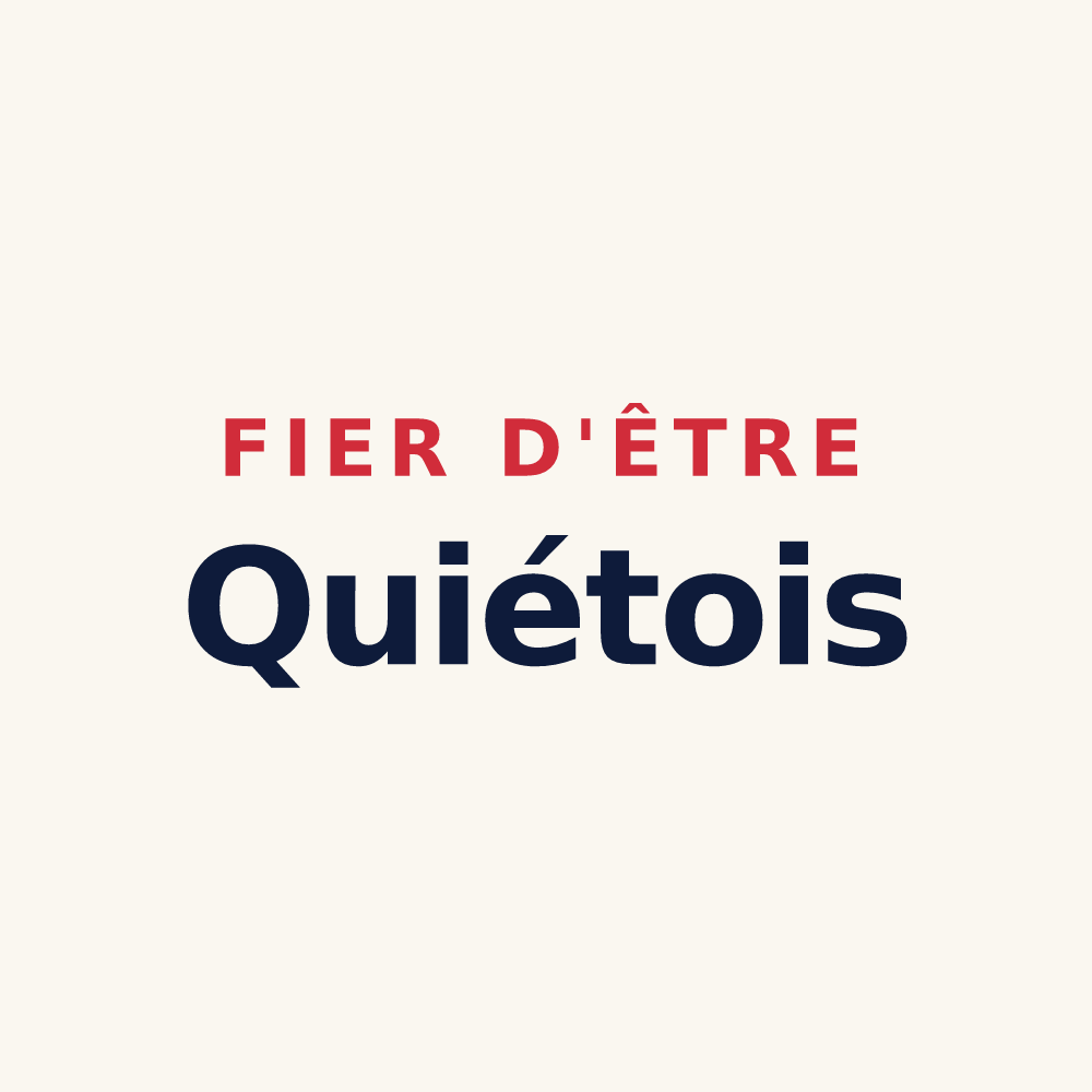 Tasse « Fier d'être Quiétois » — design pour Quié
