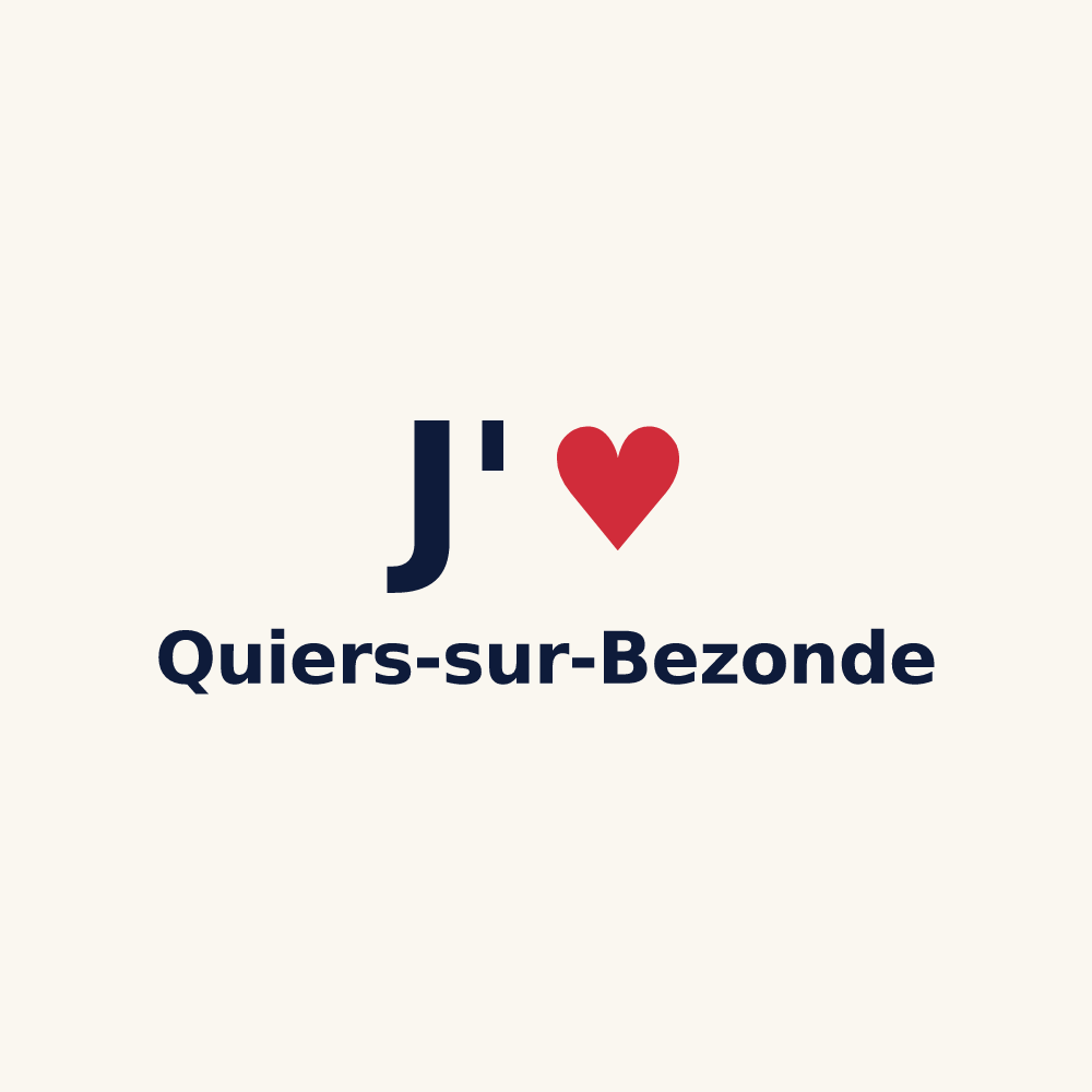 Tasse personnalisée Quiers-sur-Bezonde — design J'aime Quiers-sur-Bezonde