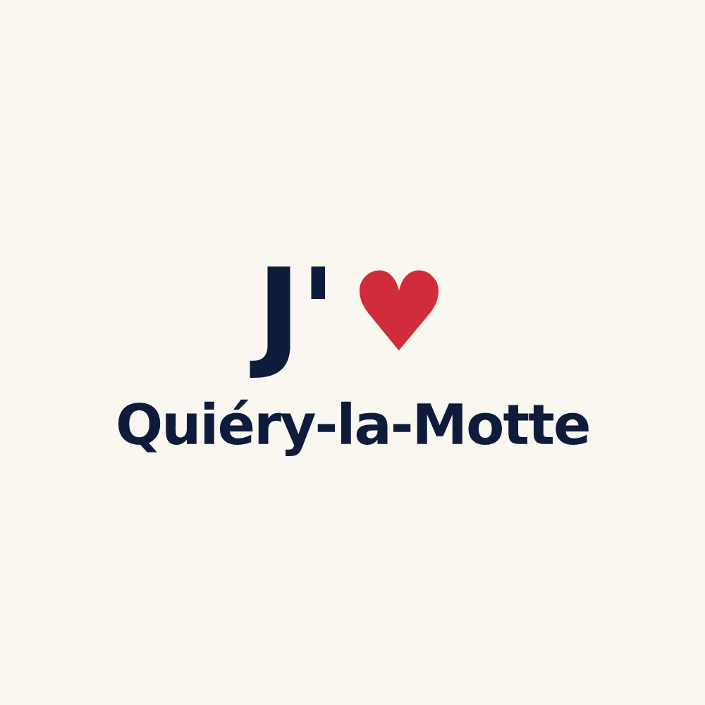 Tasse personnalisée Quiéry-la-Motte — design J'aime Quiéry-la-Motte