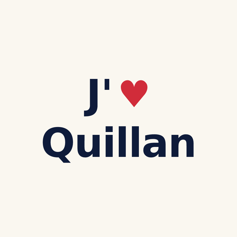 Tasse personnalisée Quillan — design J'aime Quillan