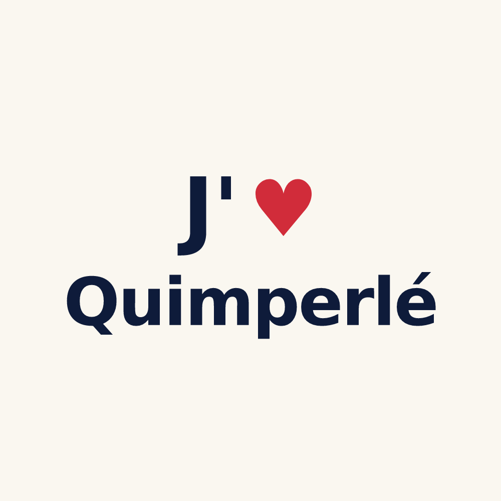 Tasse personnalisée Quimperlé — design J'aime Quimperlé