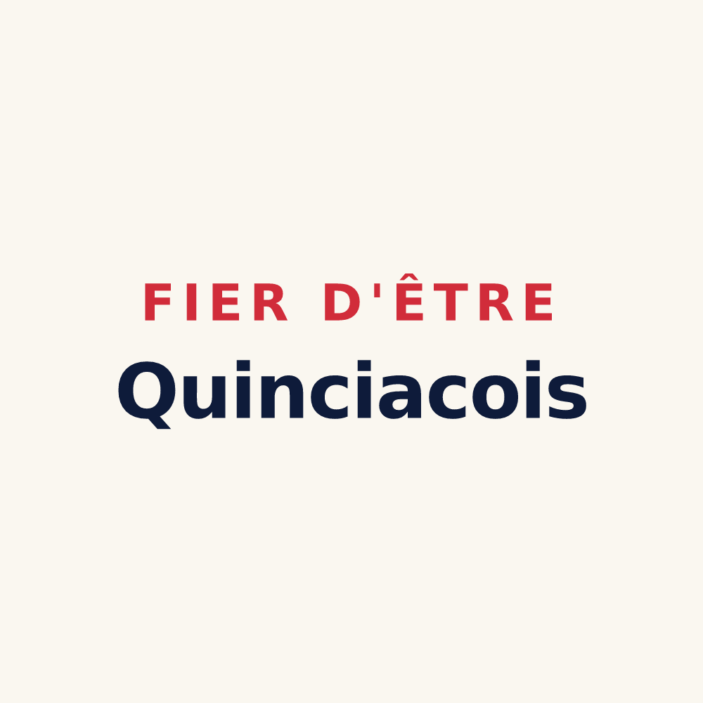 Tasse « Fier d'être Quinciacois » — design pour Quincy-Basse