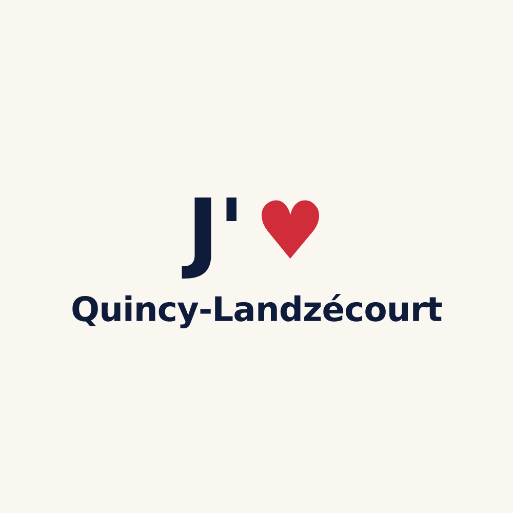Tasse personnalisée Quincy-Landzécourt — design J'aime Quincy-Landzécourt