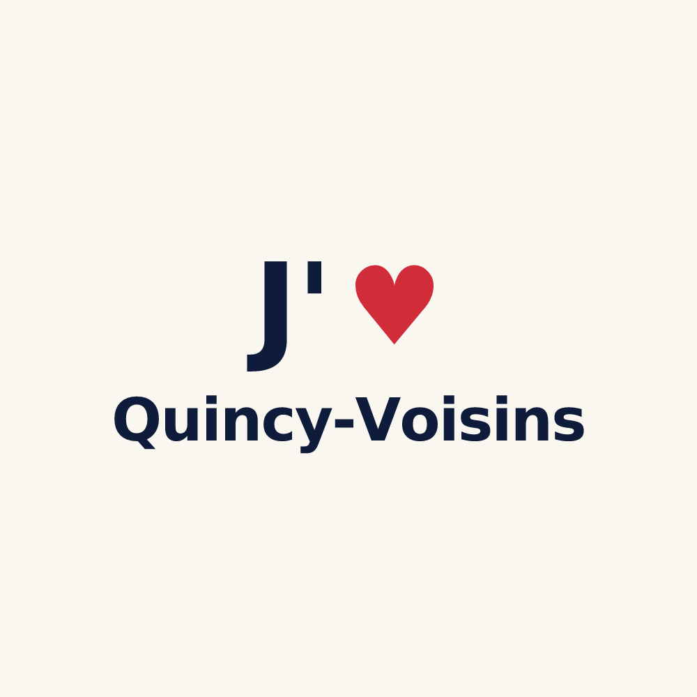 Tasse personnalisée Quincy-Voisins — design J'aime Quincy-Voisins