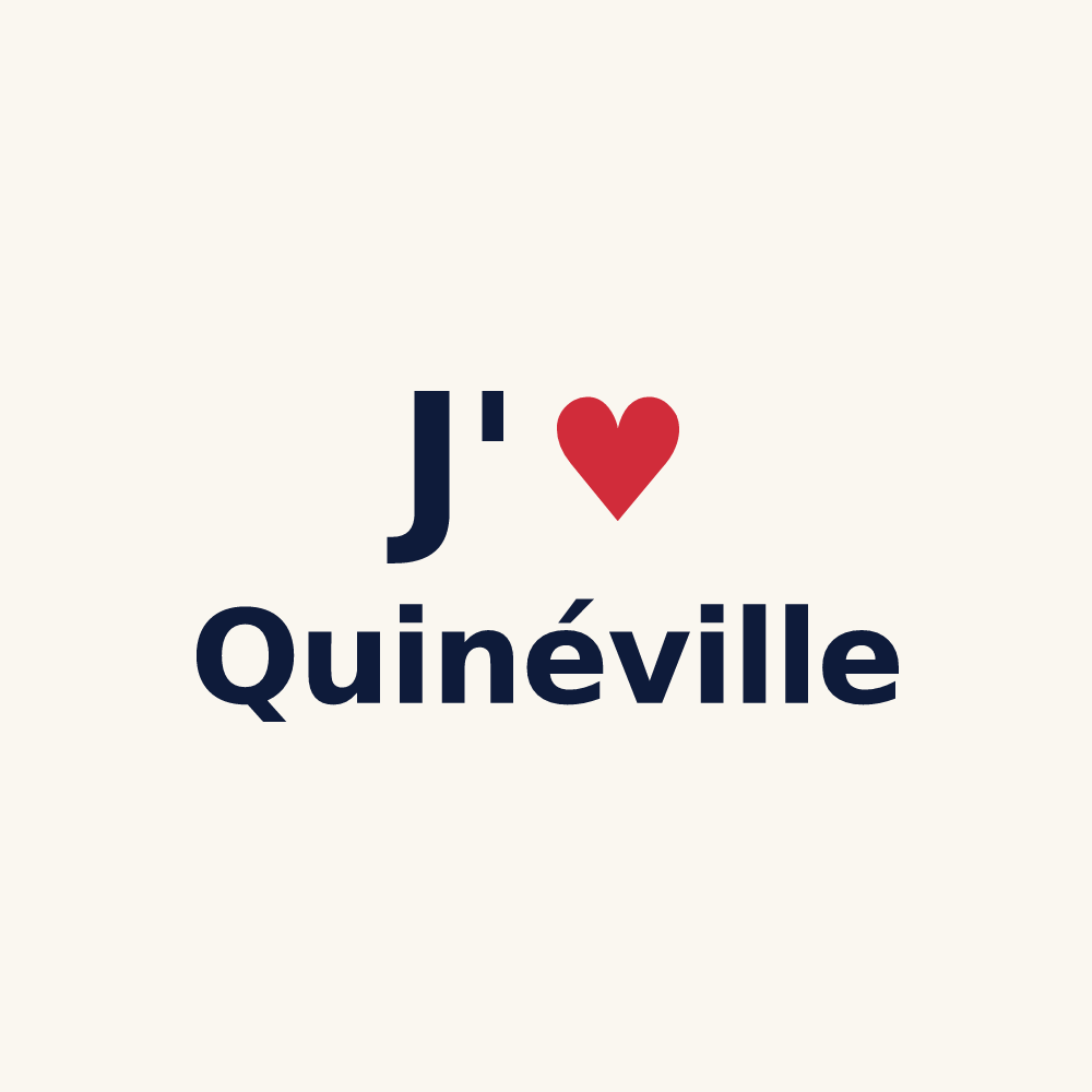 Tasse personnalisée Quinéville — design J'aime Quinéville