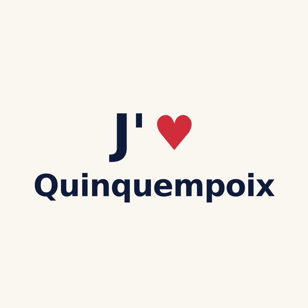 Tasse personnalisée Quinquempoix — design J'aime Quinquempoix