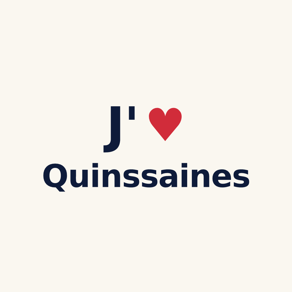 Tasse personnalisée Quinssaines — design J'aime Quinssaines