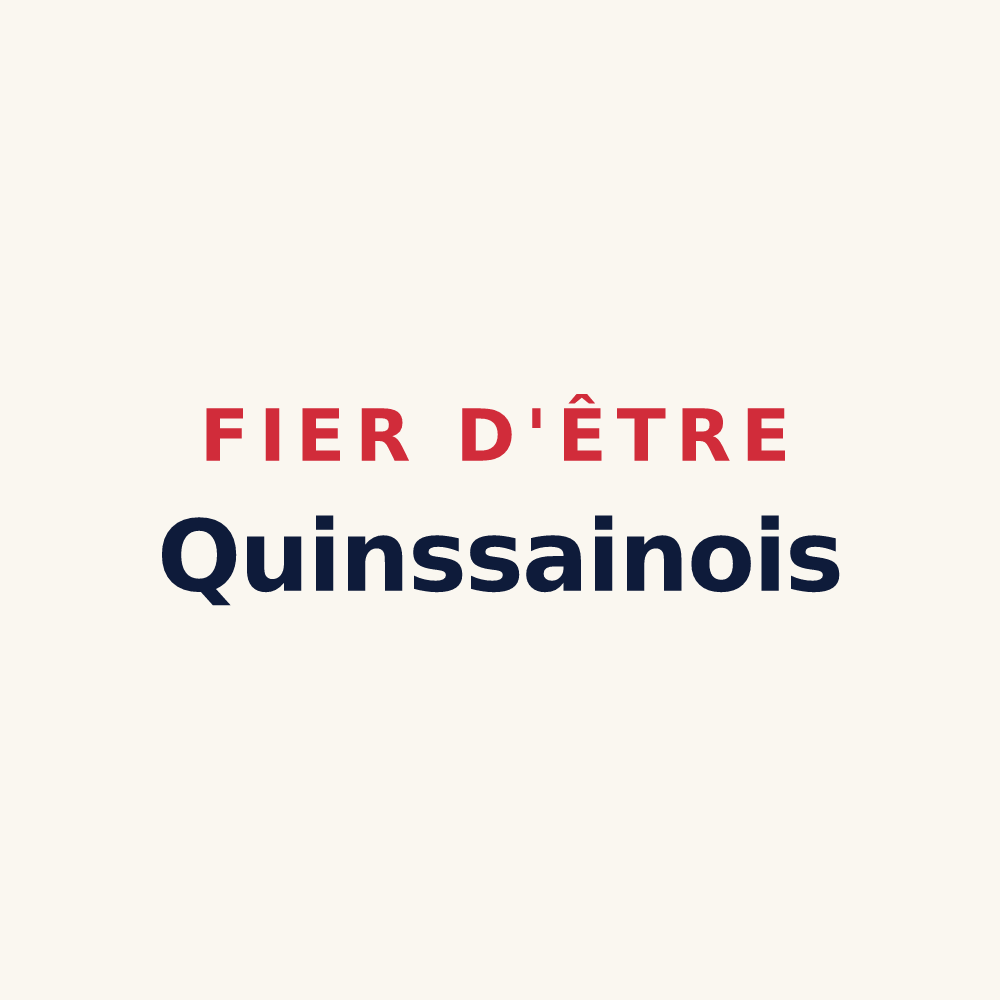 Tasse « Fier d'être Quinssainois » — design pour Quinssaines