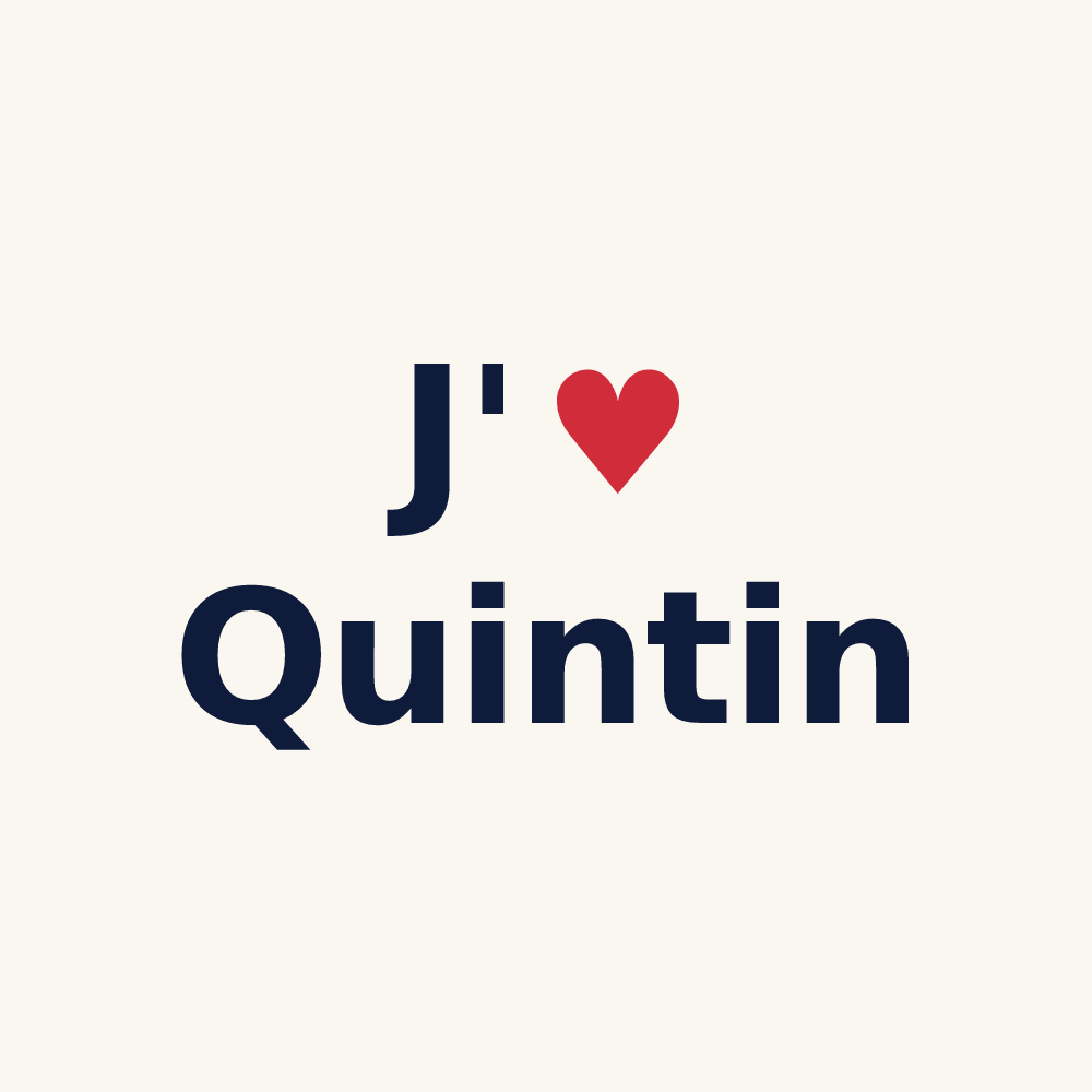 Tasse personnalisée Quintin — design J'aime Quintin