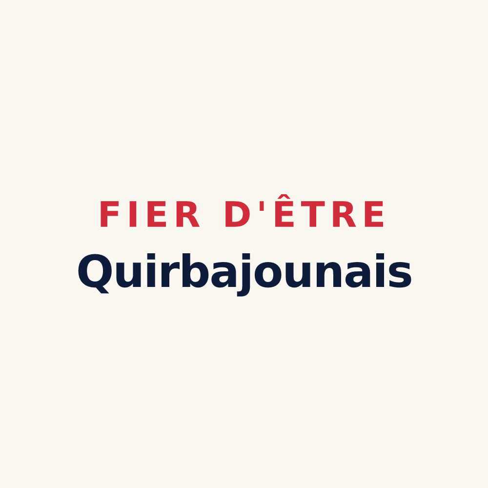 Tasse « Fier d'être Quirbajounais » — design pour Quirbajou