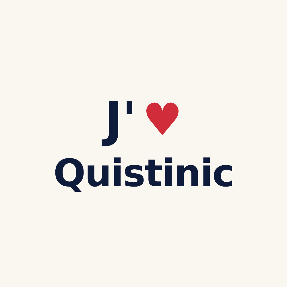 Tasse personnalisée Quistinic — design J'aime Quistinic