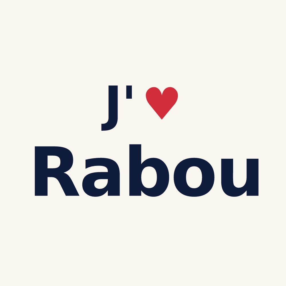 Tasse personnalisée Rabou — design J'aime Rabou