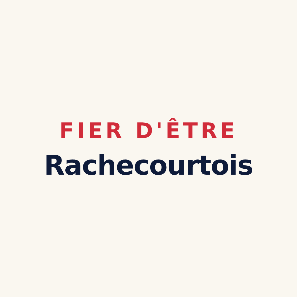 Tasse « Fier d'être Rachecourtois » — design pour Rachecourt-sur-Marne