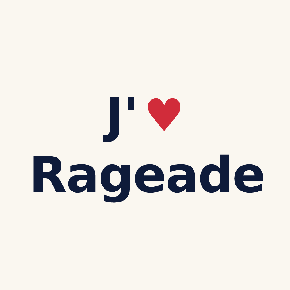 Tasse personnalisée Rageade — design J'aime Rageade