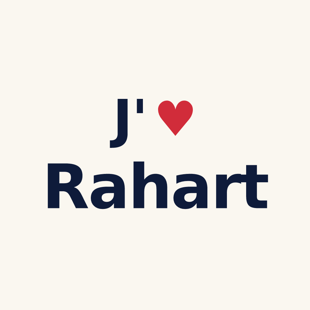 Tasse personnalisée Rahart — design J'aime Rahart