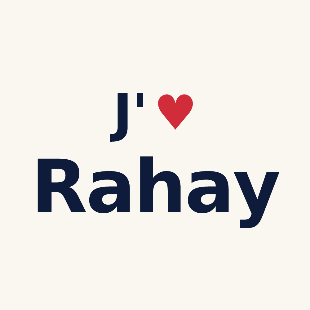 Tasse personnalisée Rahay — design J'aime Rahay