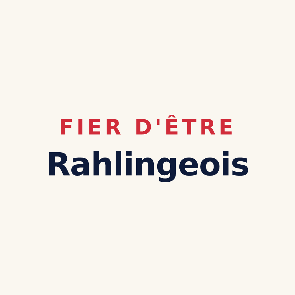 Tasse « Fier d'être Rahlingeois » — design pour Rahling