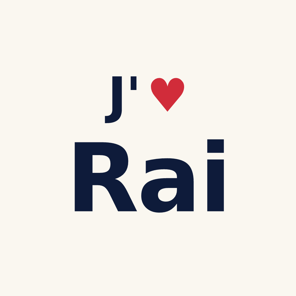 Tasse personnalisée Rai — design J'aime Rai