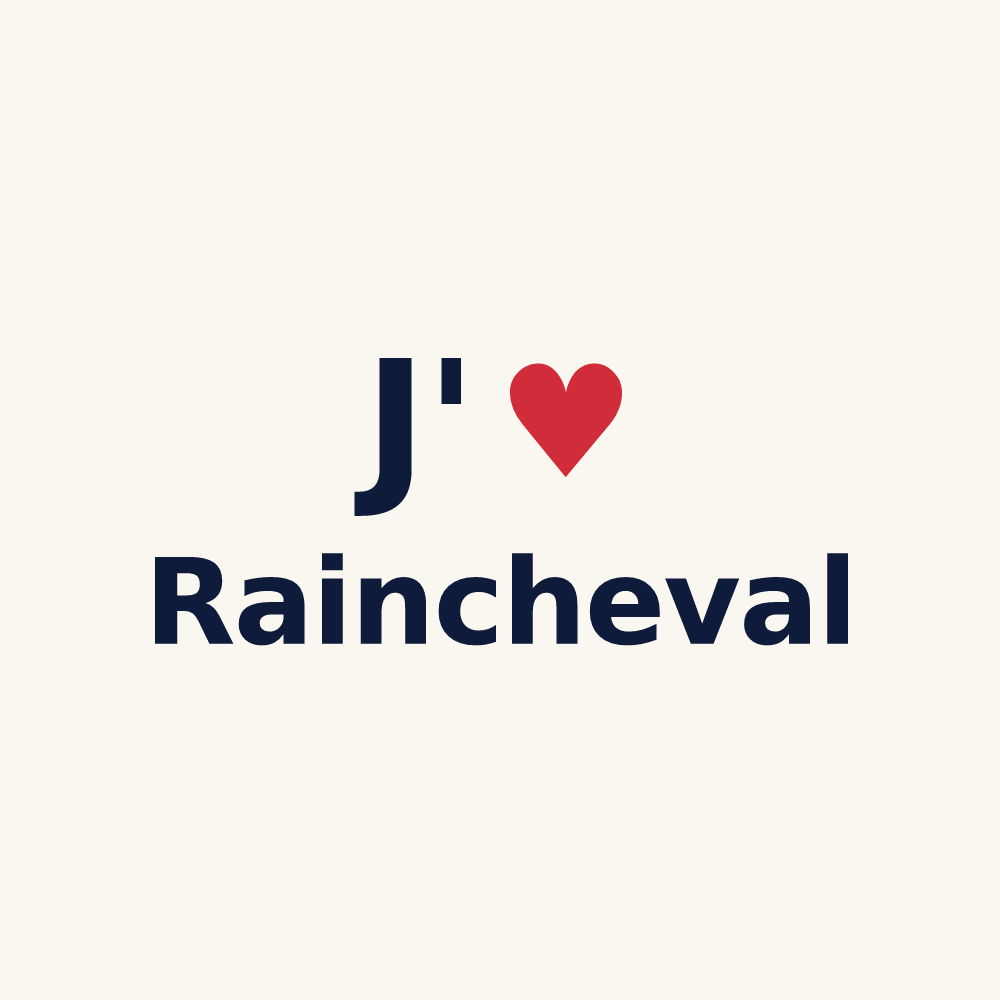 Tasse personnalisée Raincheval — design J'aime Raincheval