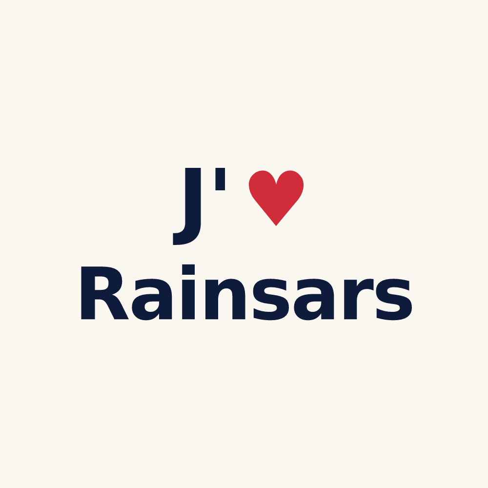 Tasse personnalisée Rainsars — design J'aime Rainsars