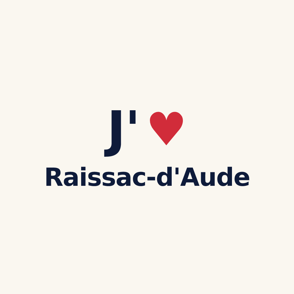 Tasse personnalisée Raissac-d'Aude — design « J'aime Raissac-d'Aude » imprimé sur la tasse