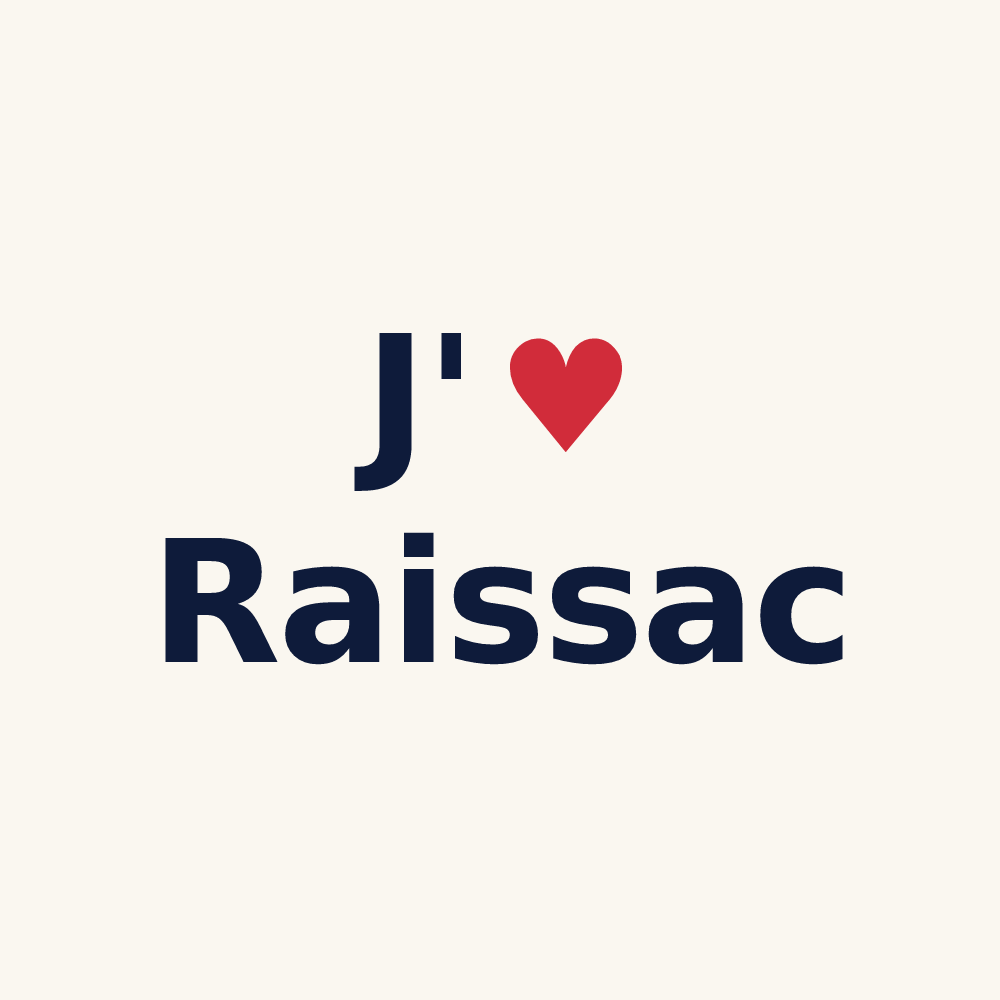 Tasse personnalisée Raissac — design J'aime Raissac