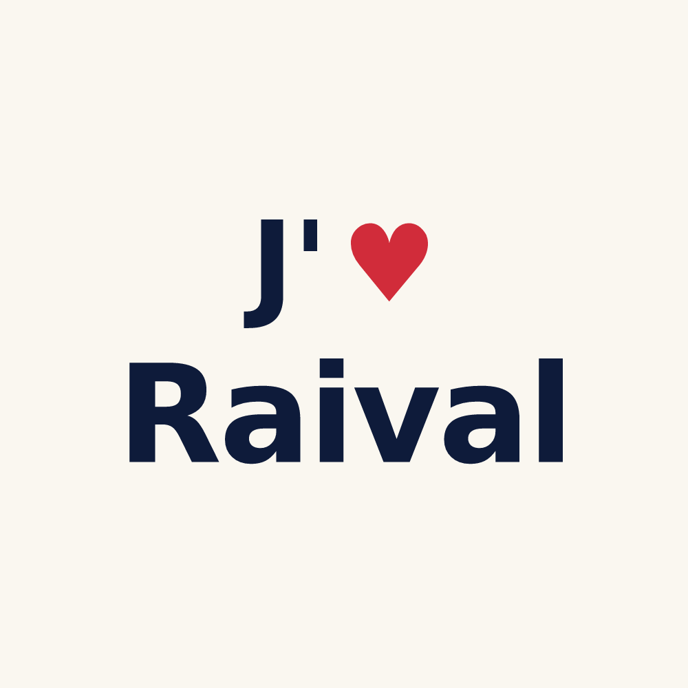 Tasse personnalisée Raival — design J'aime Raival