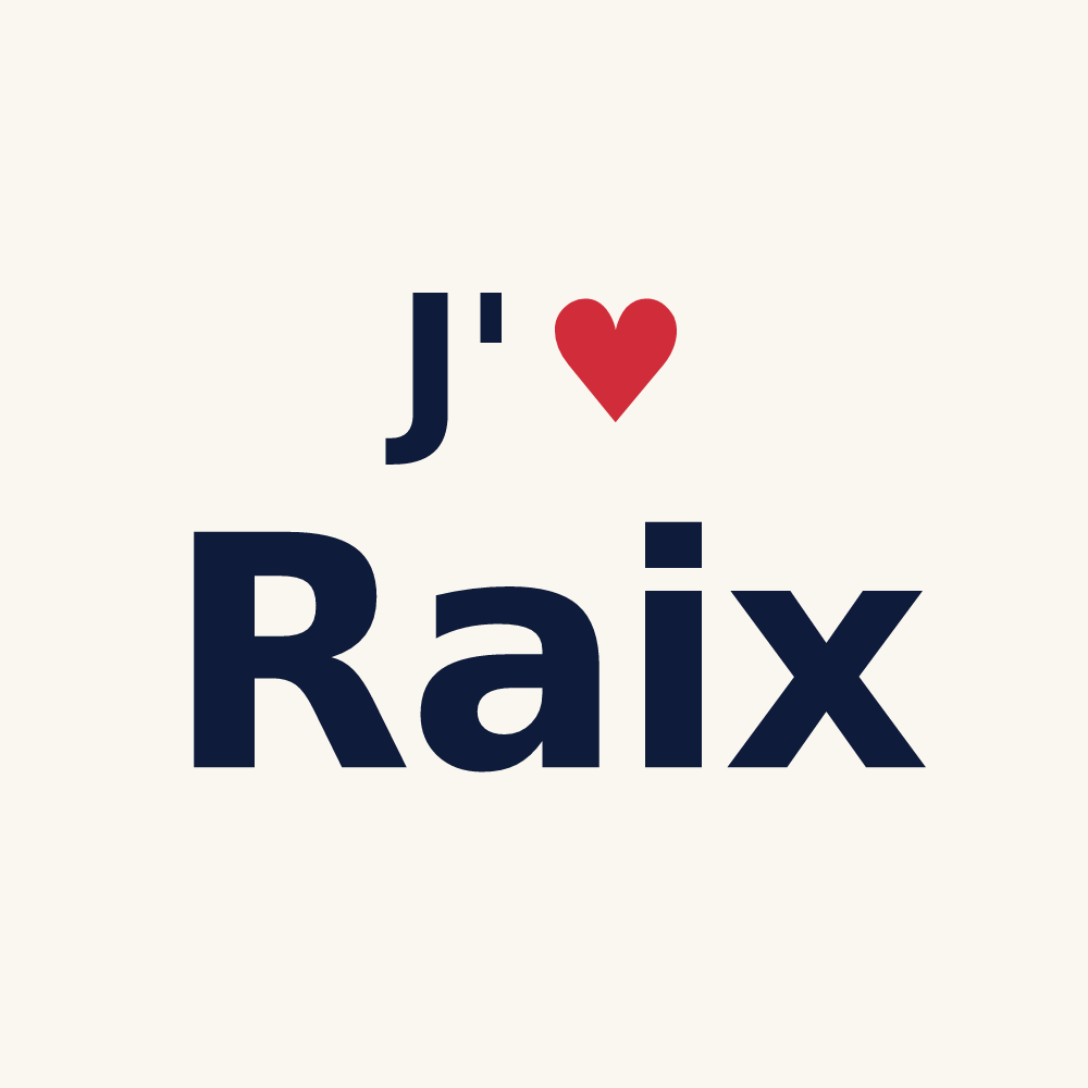 Tasse personnalisée Raix — design J'aime Raix